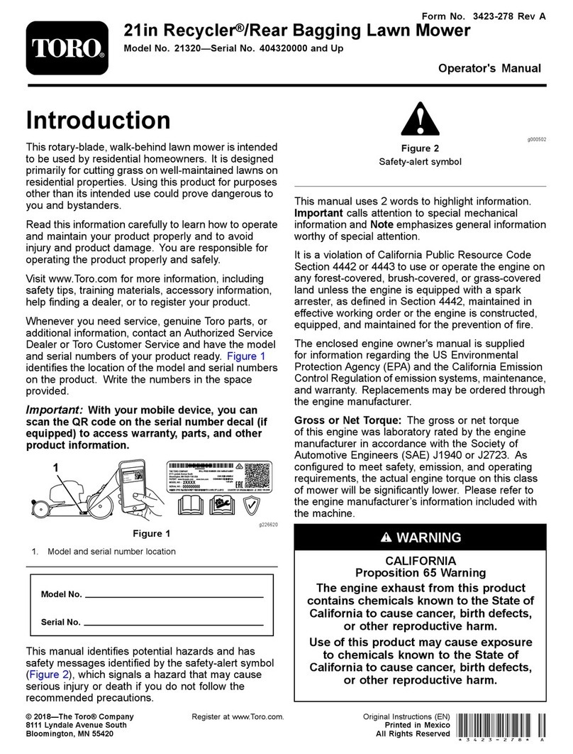 Toro Recycler 21320 User manual Toro Recycler 21320 User manual