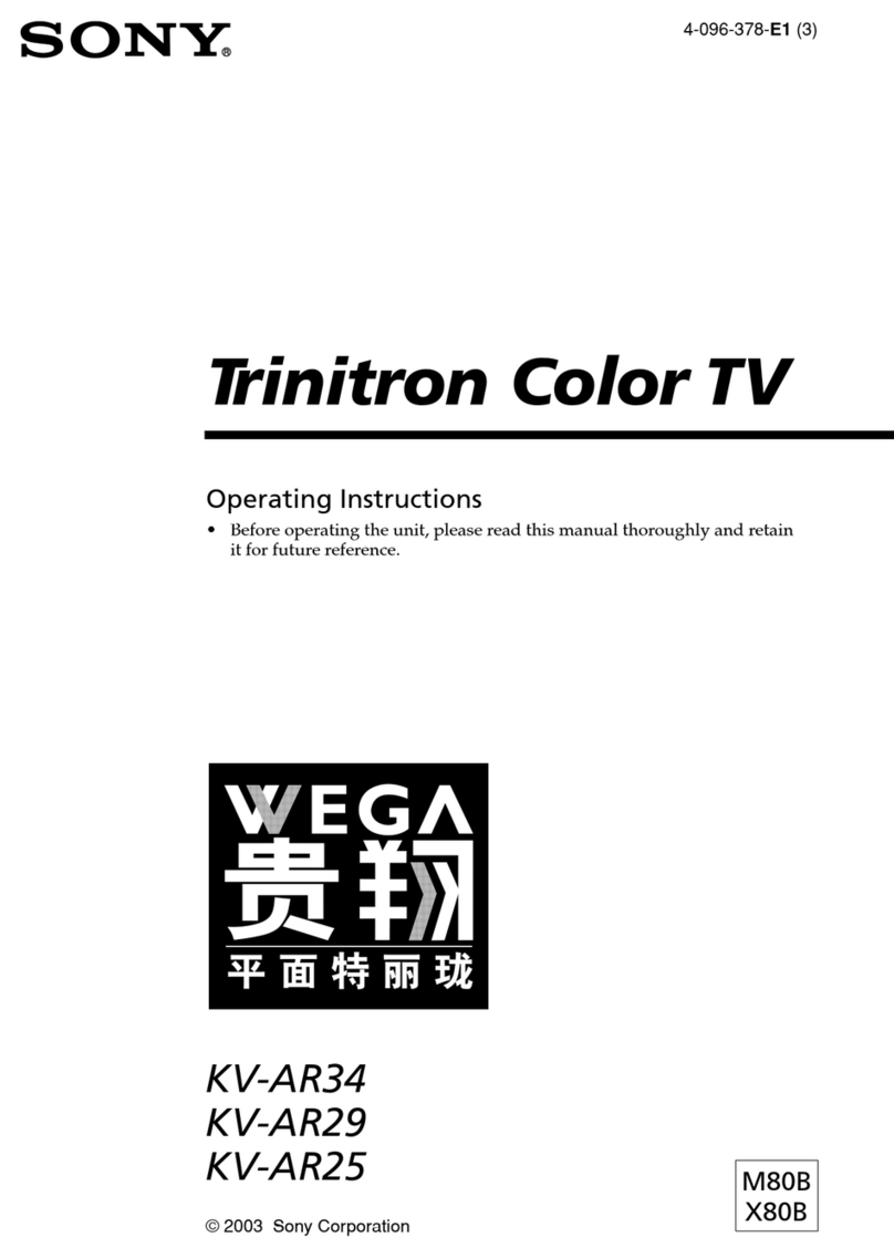 Sony Trinitron KV-AR25 User manual Sony Trinitron KV-AR25 User manual