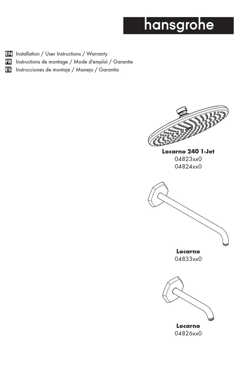 Hans Grohe Locarno 240 1-Jet 04823 0 Series User manual Hans Grohe Locarno 240 1-Jet 04823 0 Series User manual