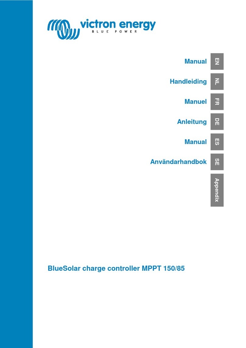 Victron energy BlueSolar MPPT 150/85 User manual Victron energy BlueSolar MPPT 150/85 User manual