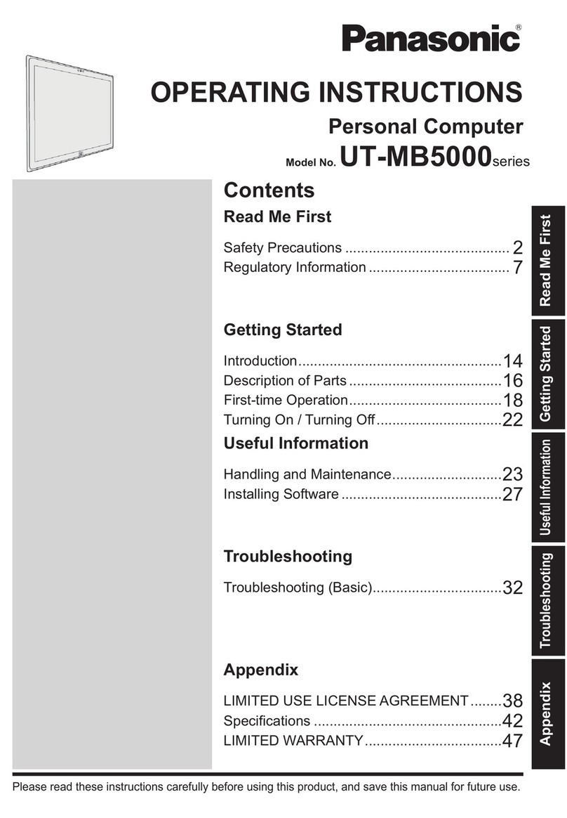 Panasonic UT-MB5000 Series operating instructions