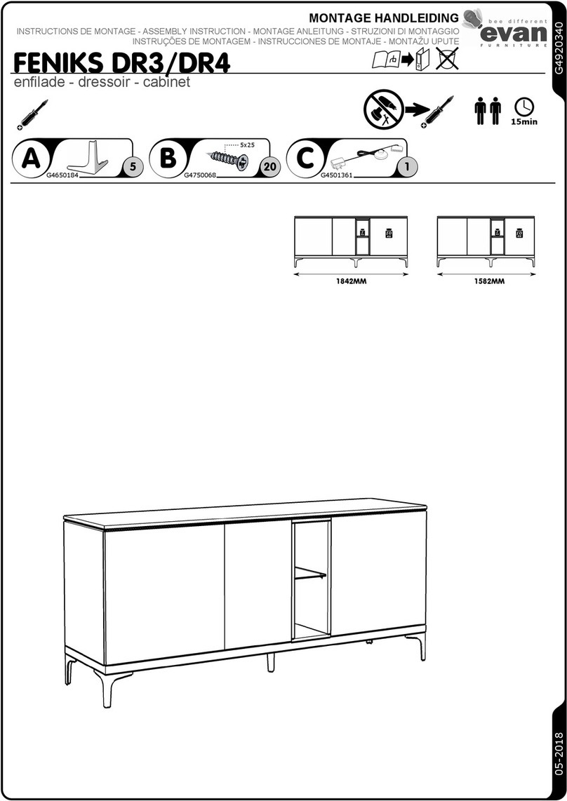 Evan furniture FENIKS DR3 Assembly instruction Evan furniture FENIKS DR3 Assembly instruction