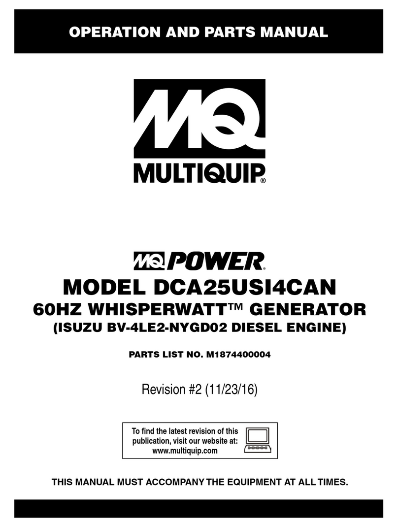 MULTIQUIP WHISPERWATT DCA25USI4CAN User manual