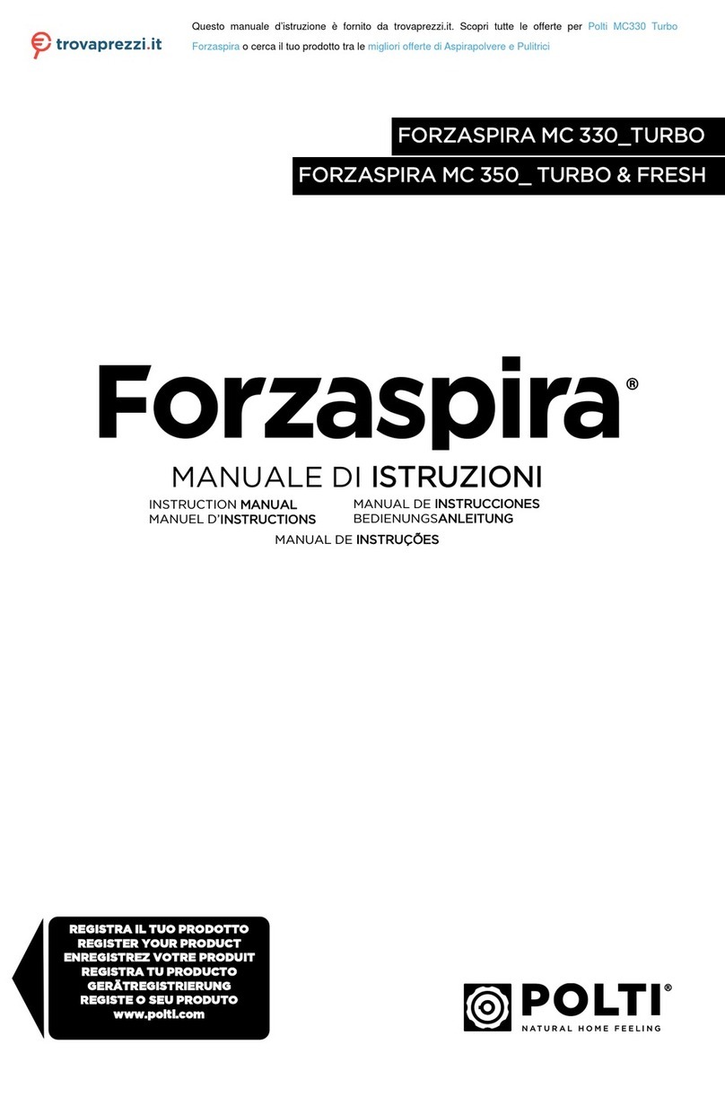 POLTI FORZASPIRA MC 350 TURBO & FRESH instruction manual