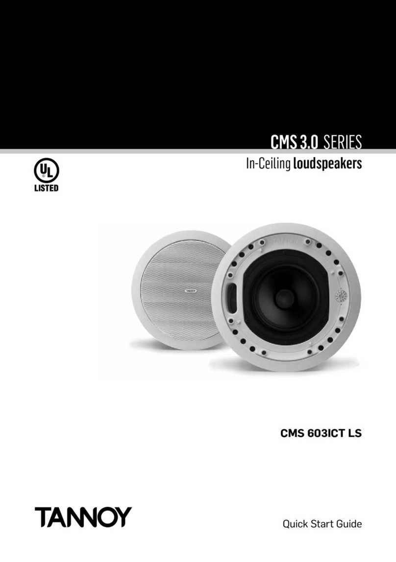 Tannoy CMS603ICT LS quick start guide