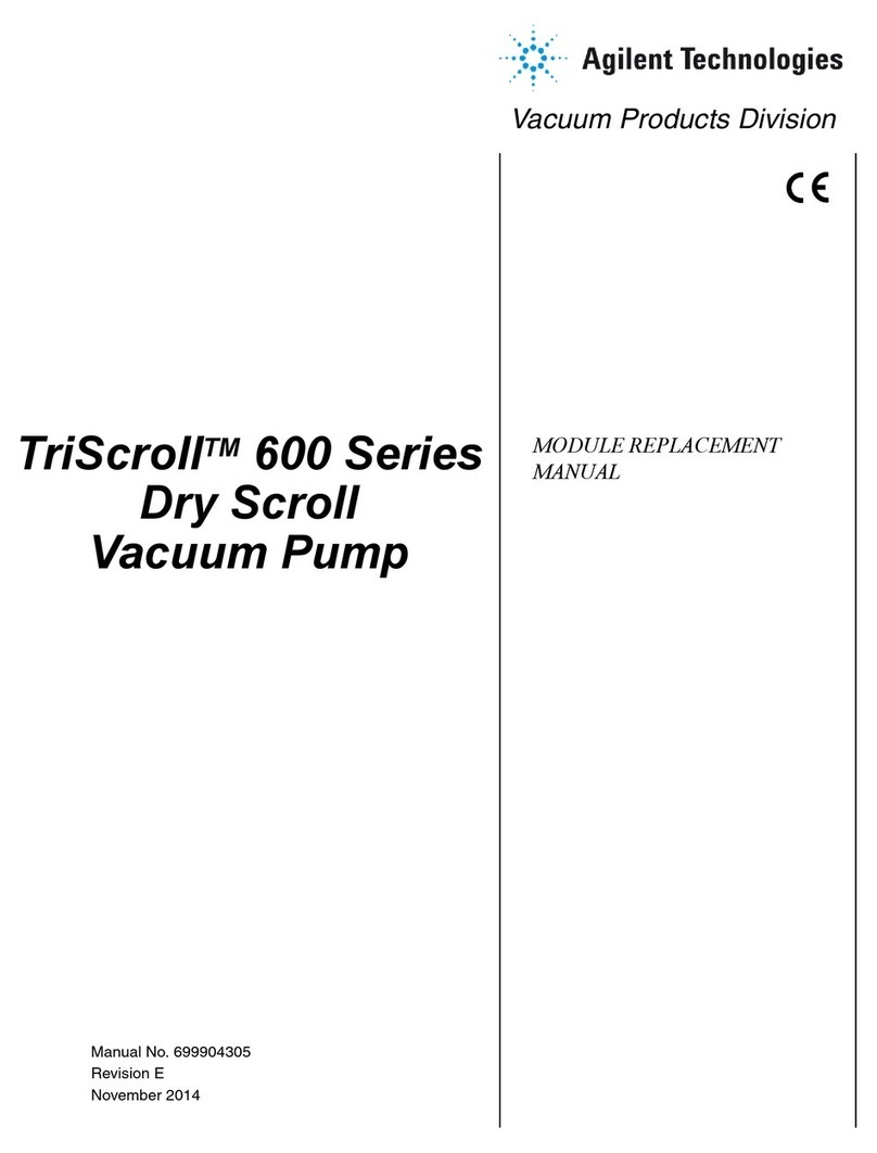 Agilent Technologies Division TriScroll 600 Series Operating and safety instructions Agilent Technologies Division TriScroll 600 Series Operating and safety instructions