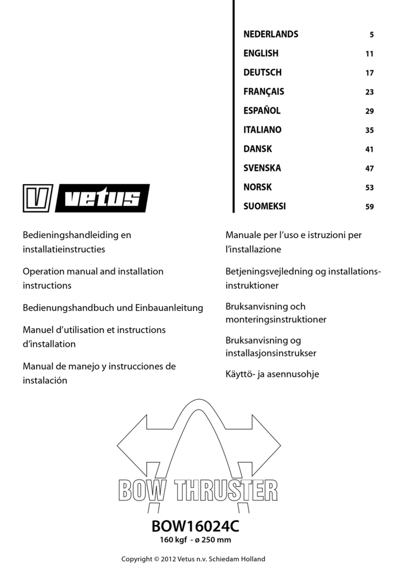 Vetus BOW16024C Operation manual and installation instructions Vetus BOW16024C Operation manual and installation instructions