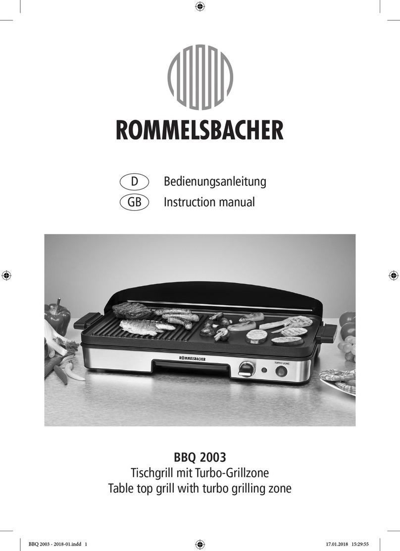 Rommelsbacher BBQ 2003 instruction manual