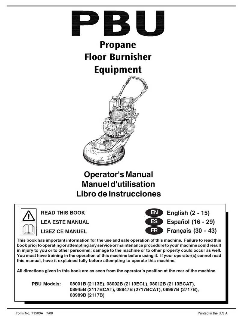 PBU 08001B Operator's manual