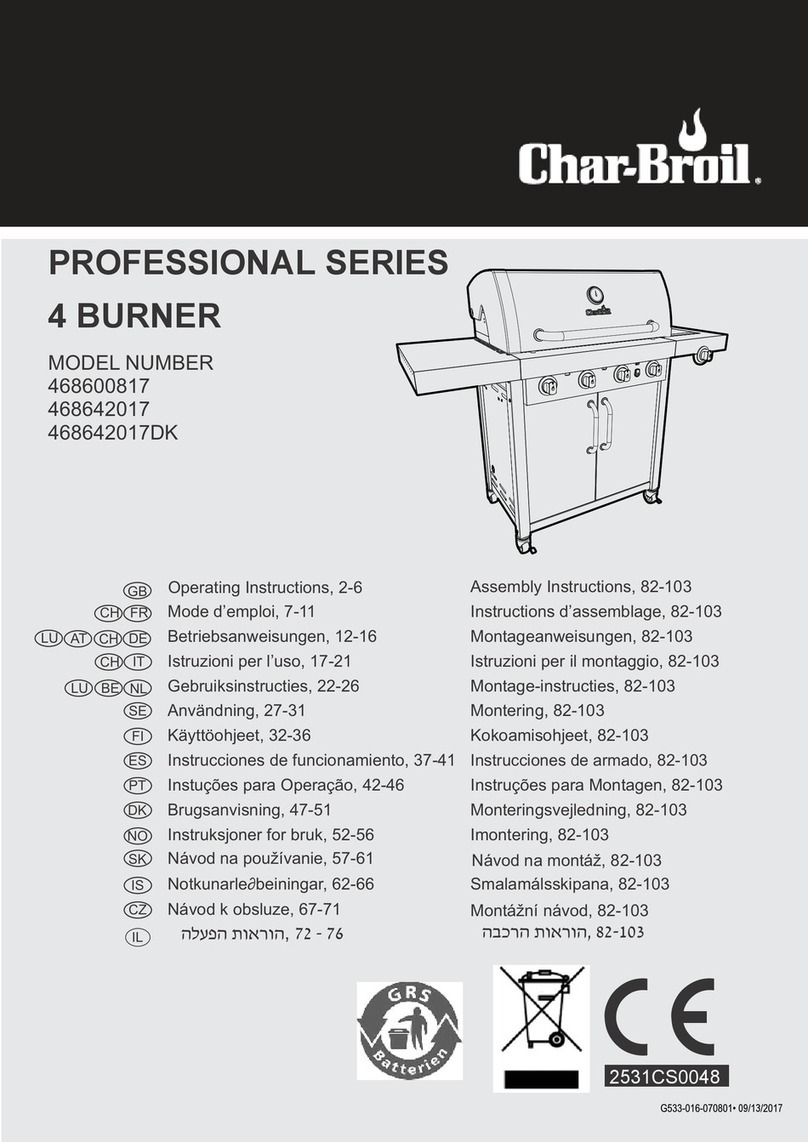Char-Broil 468600817 operating instructions