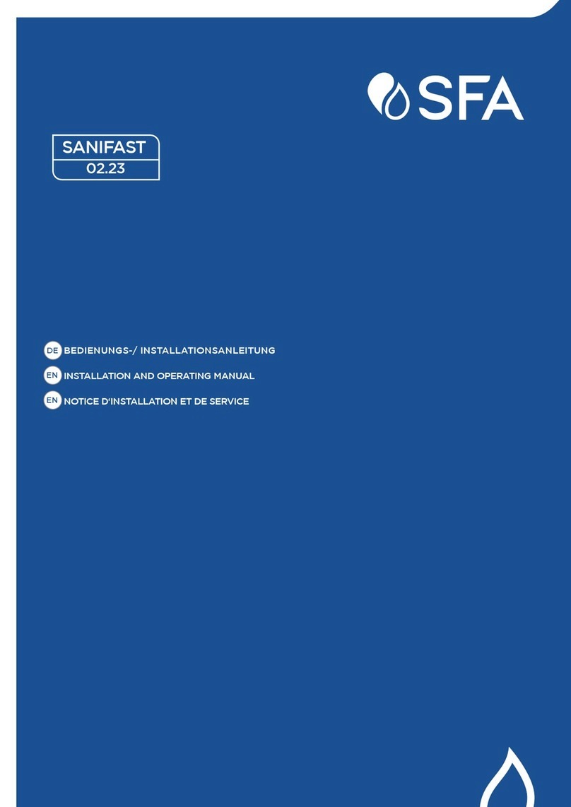 SFA SANIFAST Installation and operating manual