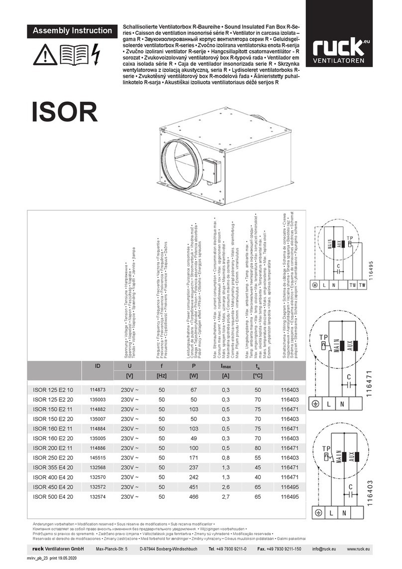 Ruck Ventilatoren ISOR R Series Assembly instruction Ruck Ventilatoren ISOR R Series Assembly instruction