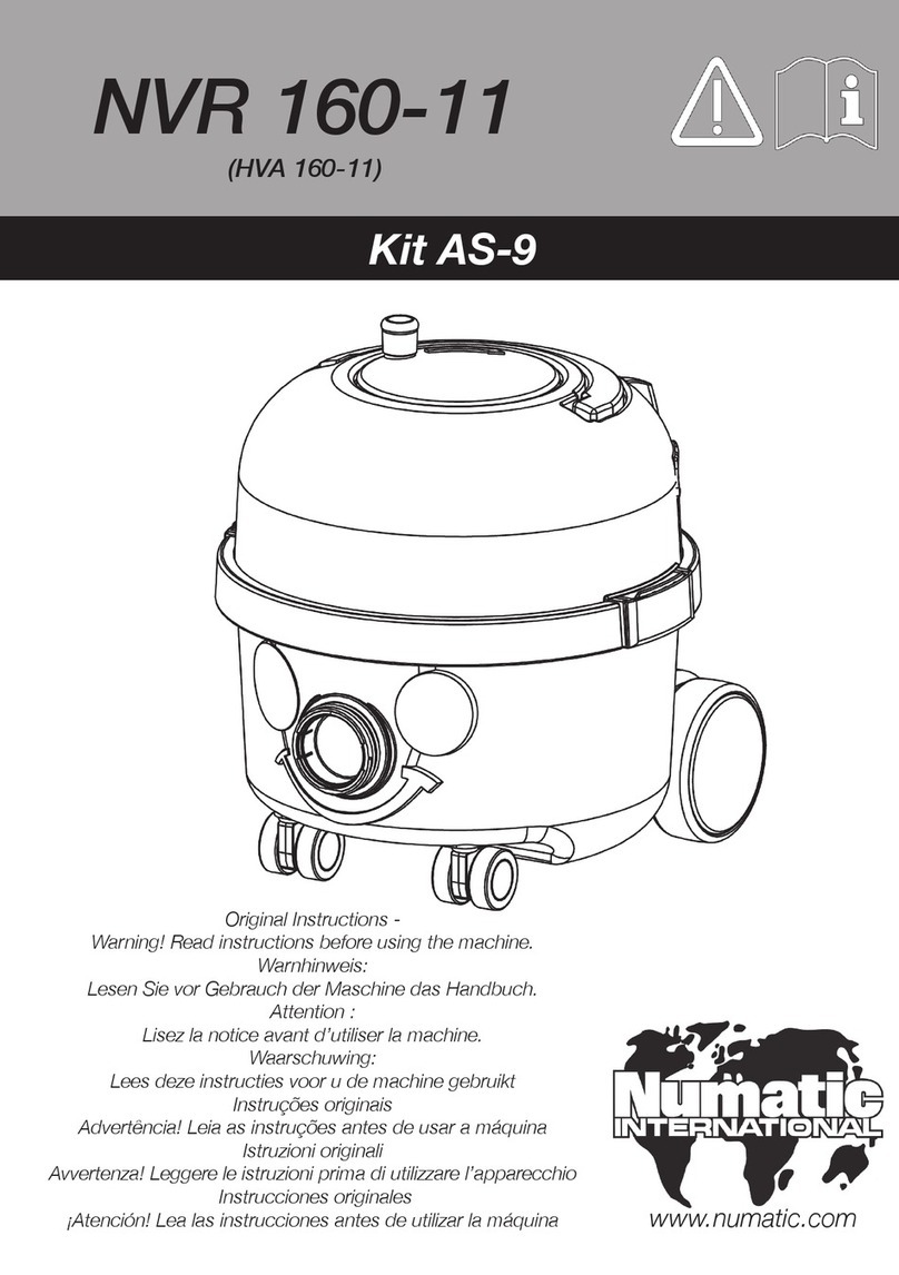 Numatic NVR 160-11 User manual