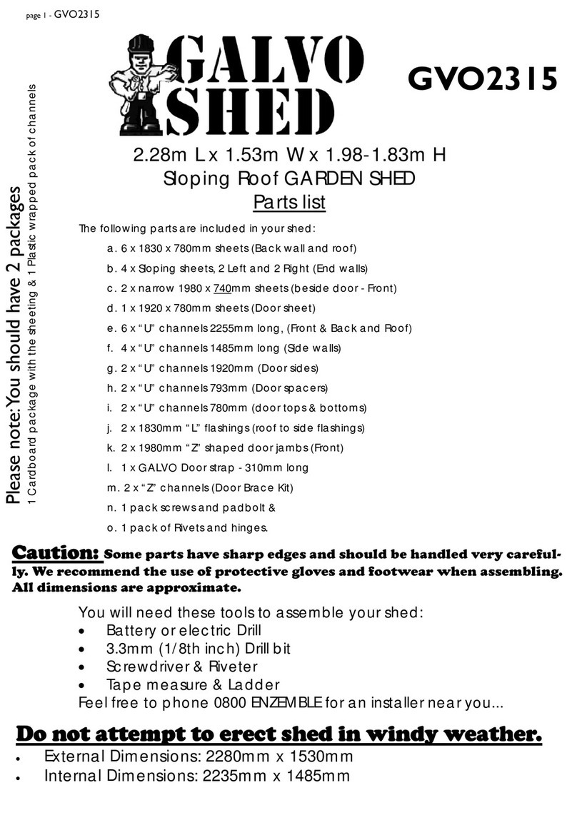 Galvo Shed GVO2315 manual