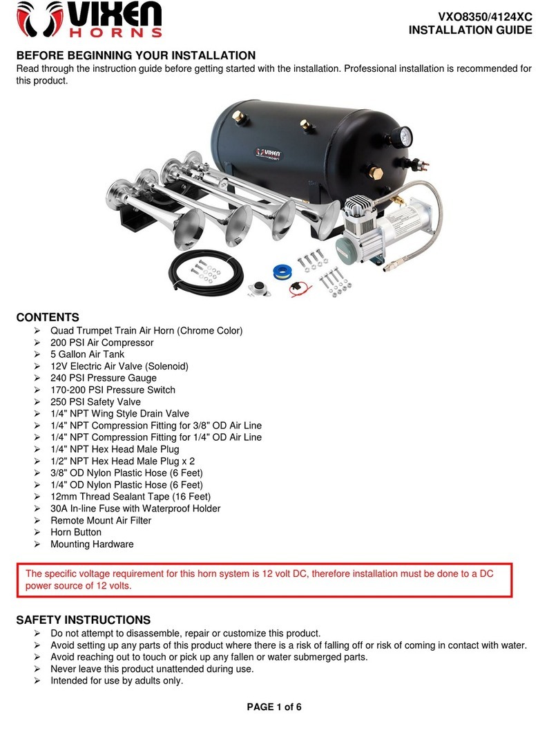 Vixen Horns VXO8350/4124XC installation guide Vixen Horns VXO8350/4124XC installation guide