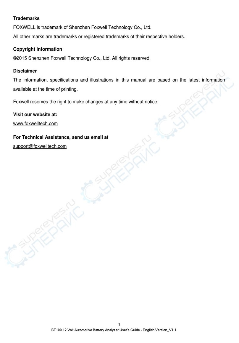 Foxwell BT100 User manual