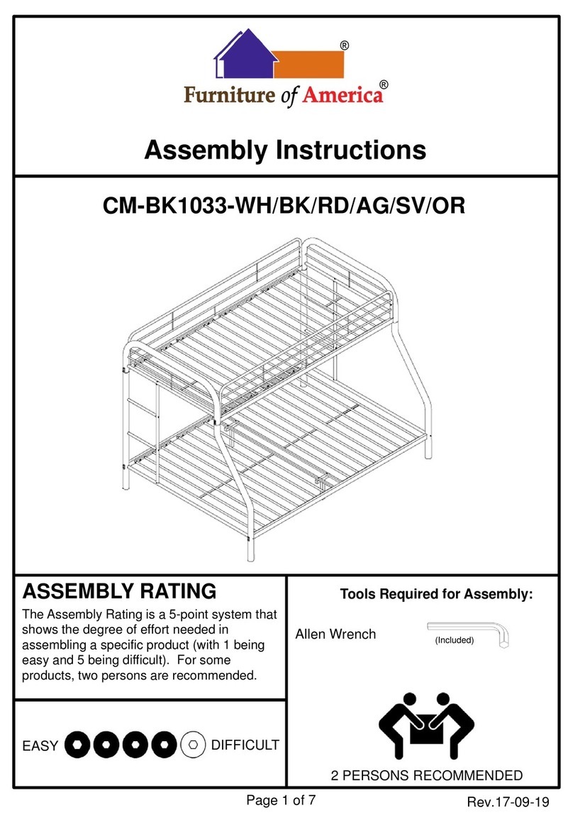 Furniture of America CM-BK1033-WH User manual Furniture of America CM-BK1033-WH User manual
