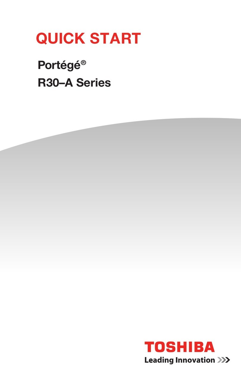 Toshiba Portege R30-A Series quick start