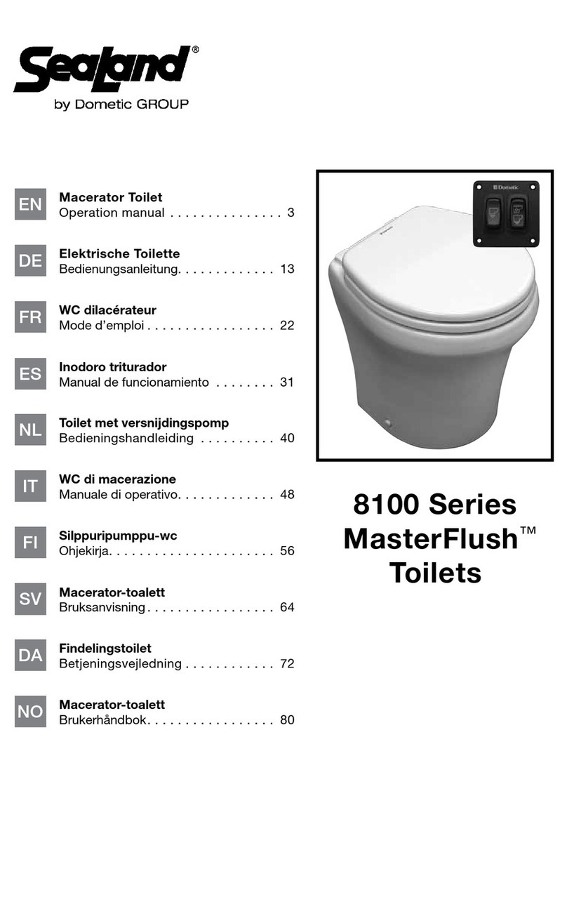 Dometic SeaLand MasterFlush IT 8100 Series User manual