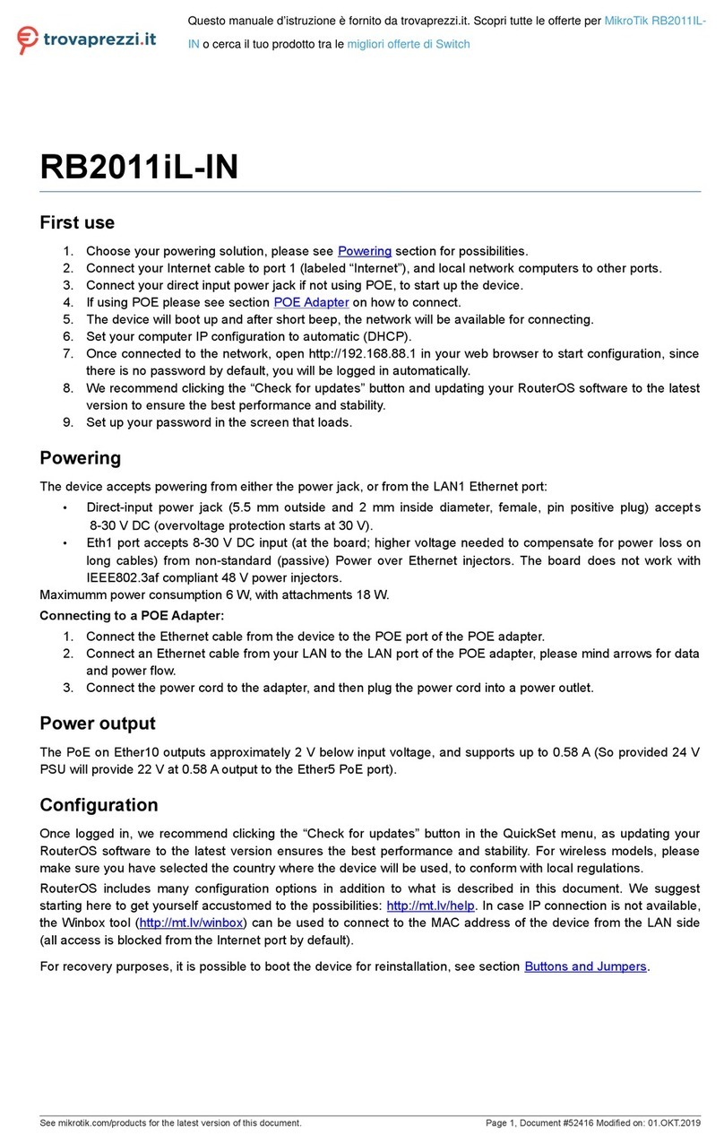 MikroTik RB2011iL-IN manual