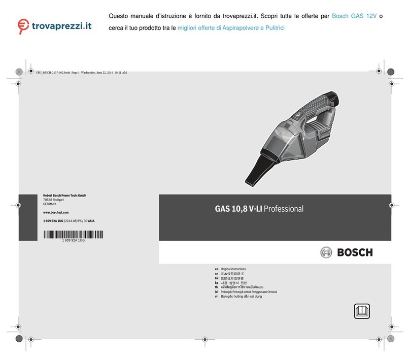 Bosch GAS 10,8 V-LI Original instructions