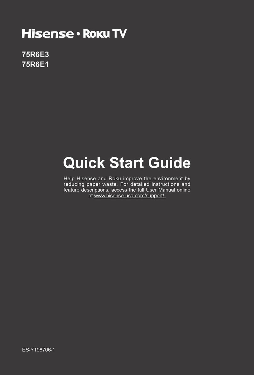 Hisense 75R6E3 User manual Hisense 75R6E3 User manual