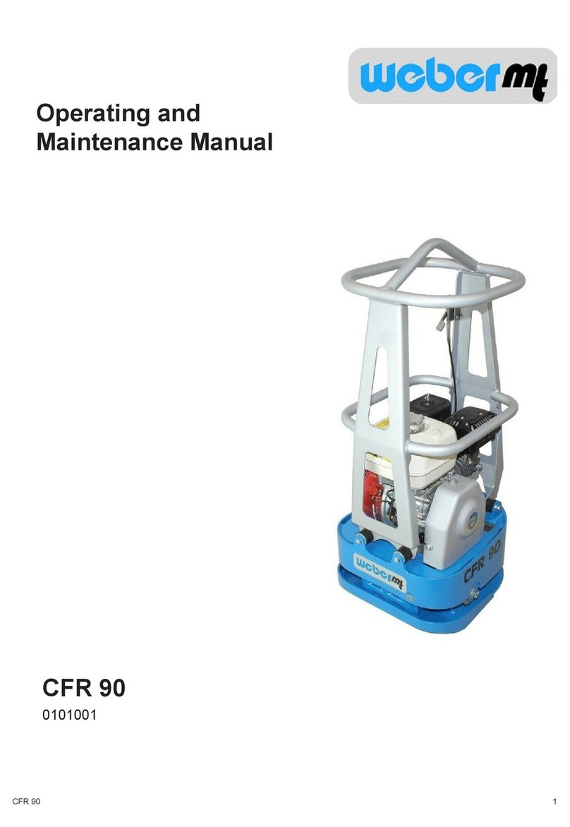 Weber CFR 90 Operating and maintenance manual