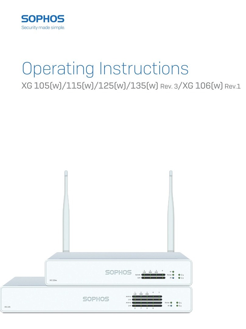 Sophos XG 106w User manual Sophos XG 106w User manual