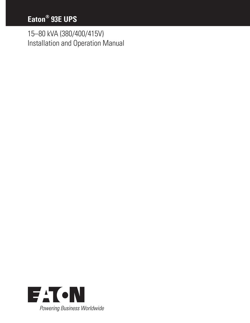 Eaton 93E UPS Installation and operation manual