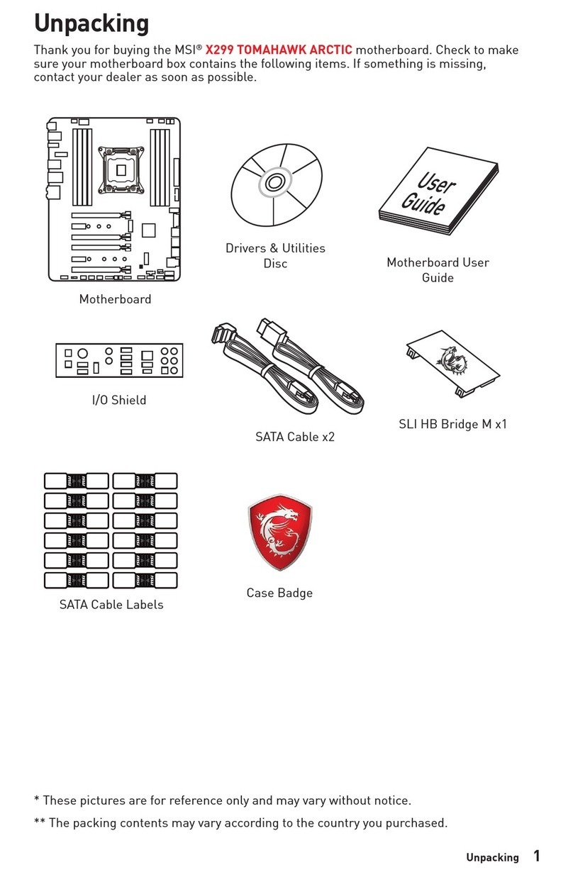 MSI X299 TOMAHAWK ARCTIC quick start