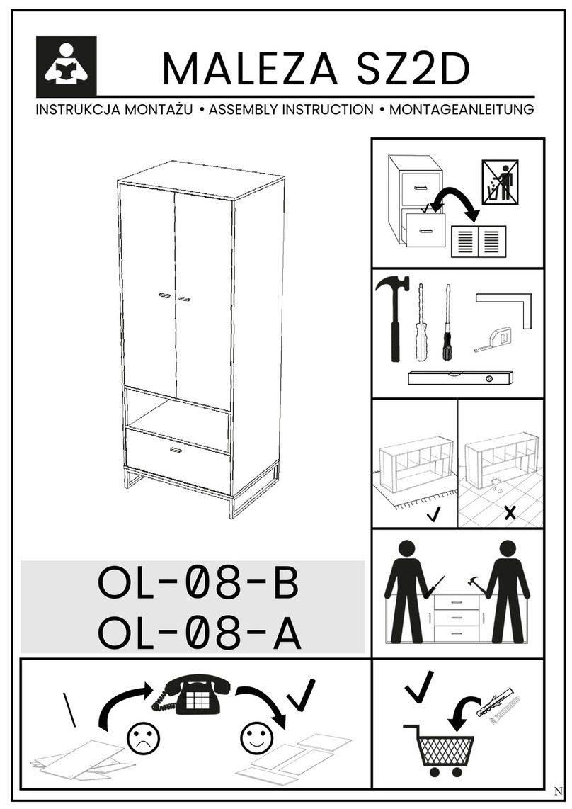 Meble-Bogart MALEZA SZ2D OL-08-B Assembly instruction