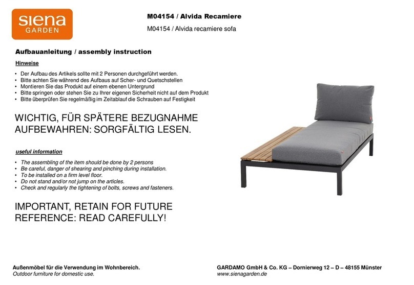 siena GARDEN Alvida M04154 Assembly instruction