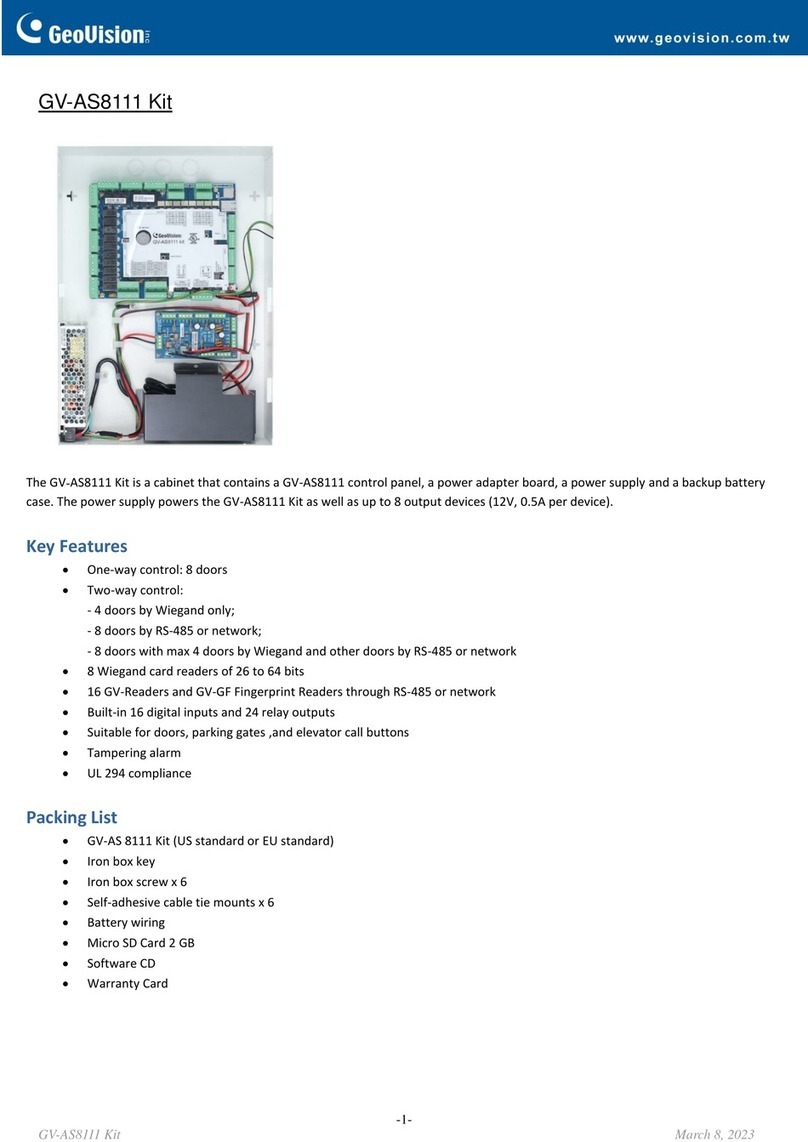 GeoVision GV-AS8111 User manual