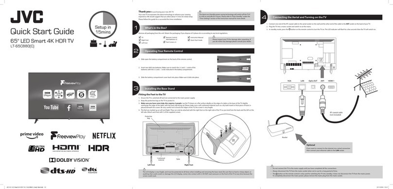 JVC LT-65C880C quick start guide
