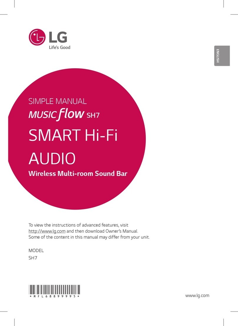 LG Music Flow SH7 Specification sheet