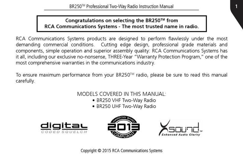 RCA digital Xsound BR250 VHF instruction manual