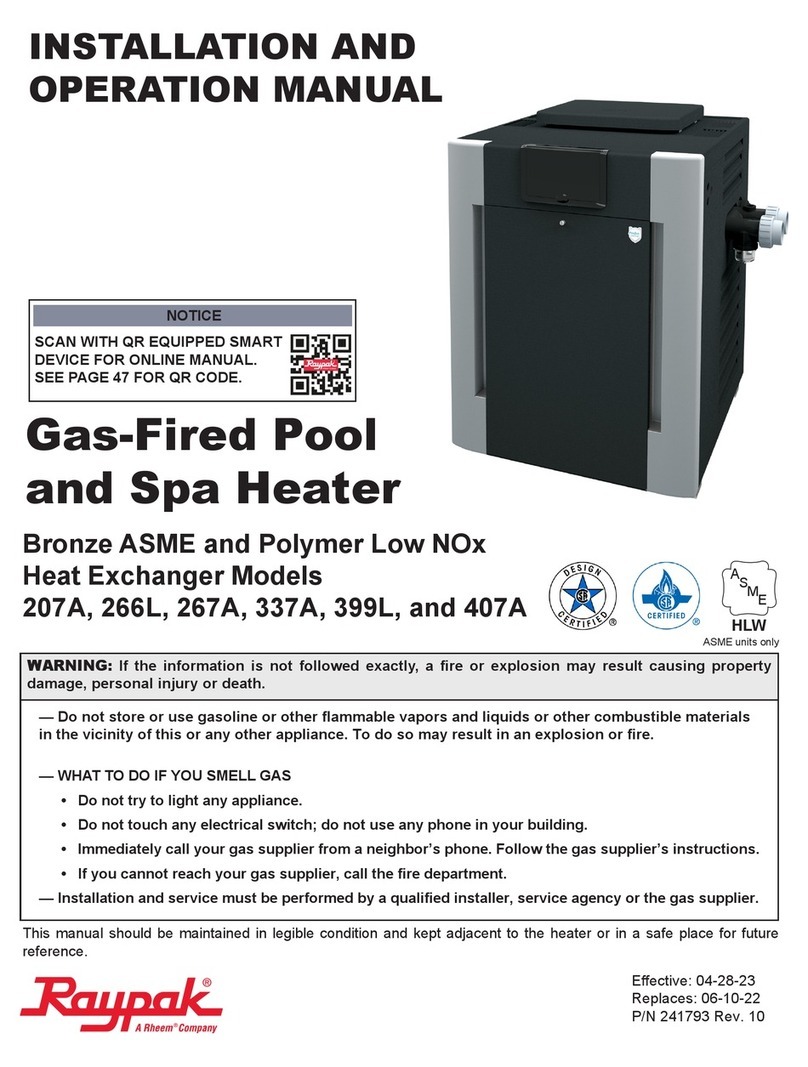 Rheem 207A Installation and operation manual