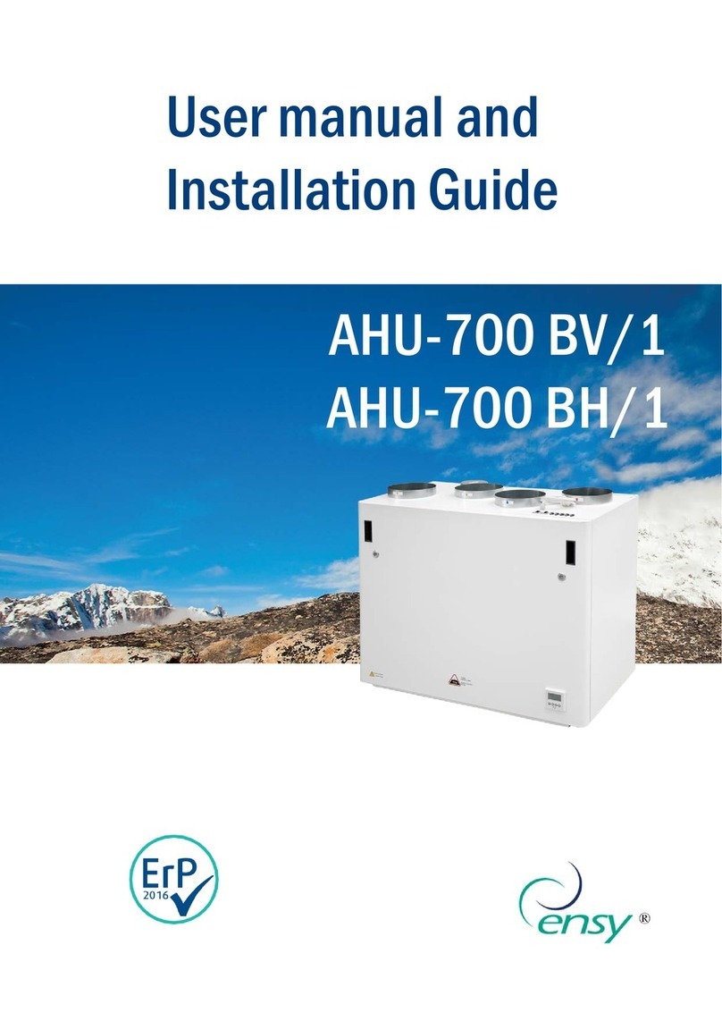 Ensy AHU-700 BV/1 User manual