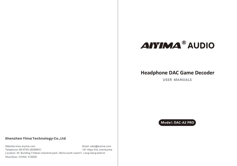 Aiyima DAC-A2 PRO Installation and operation manual