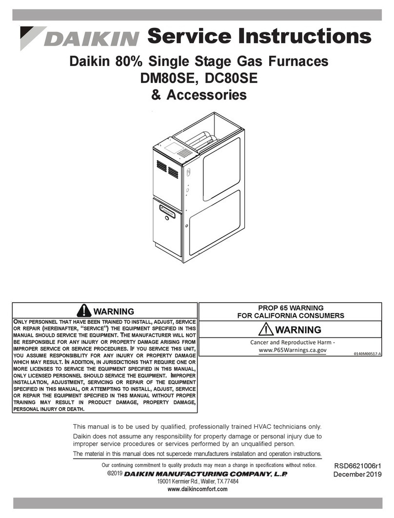 Daikin DM80SE Service instructions