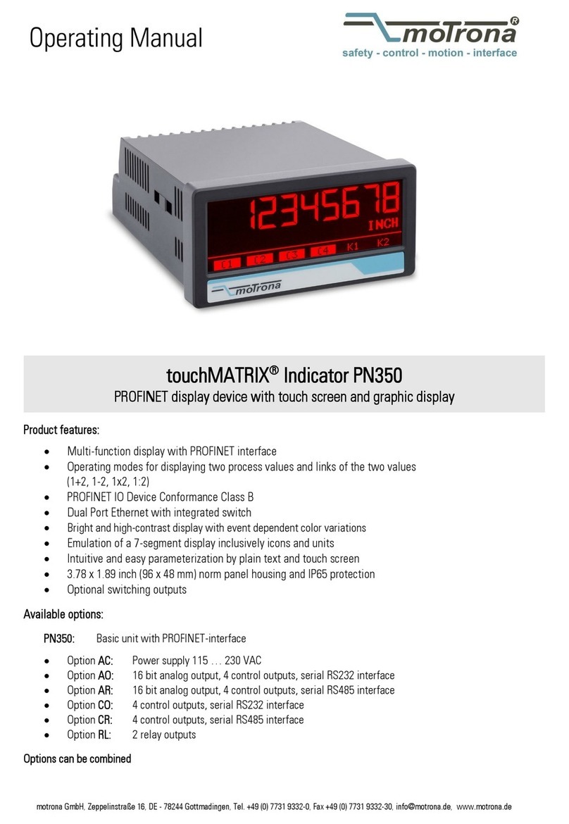 Motrona touchMATRIX PN350 operating manual