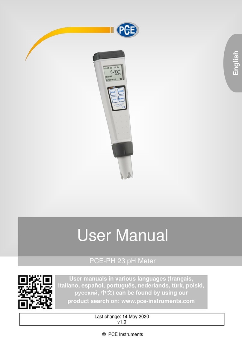 PCE Instruments PCE-PH 23 User manual PCE Instruments PCE-PH 23 User manual
