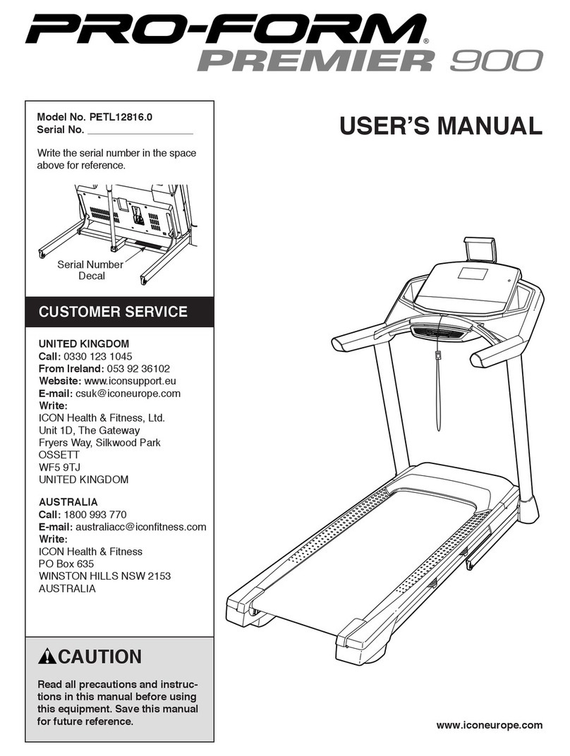 Pro-Form PREMIER 900 User manual