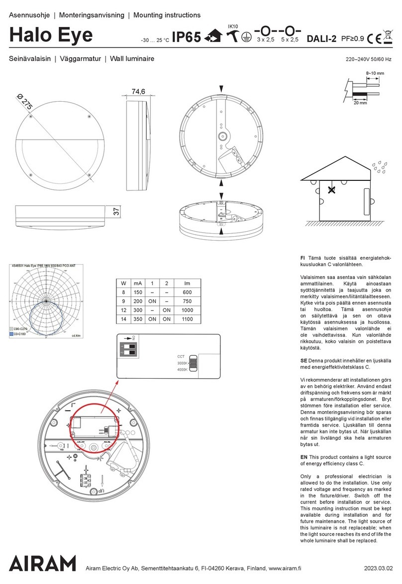 Airam Halo Eye Mounting instructions Airam Halo Eye Mounting instructions