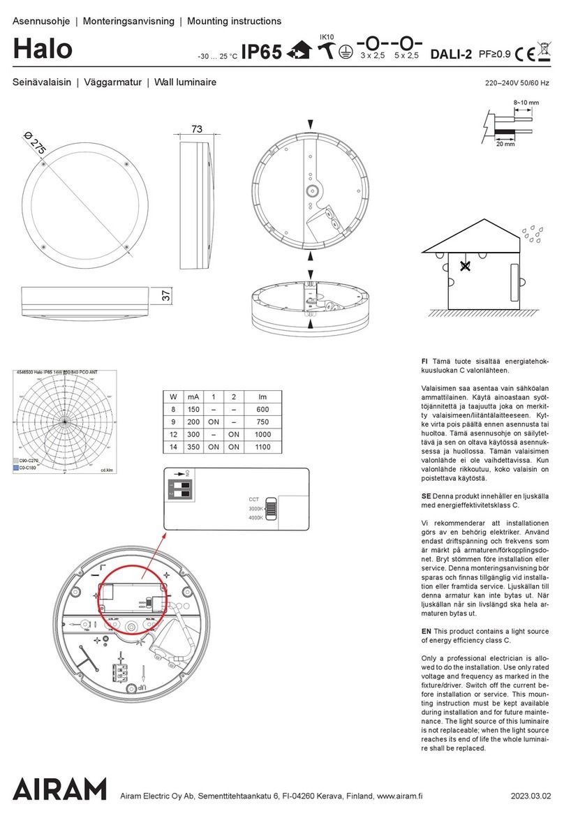 Airam Halo Mounting instructions
