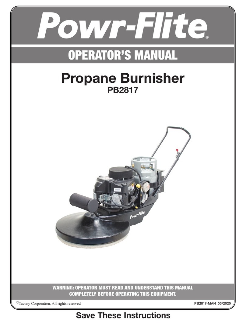 Tacony Powr-Flite PB2817 Operator's manual
