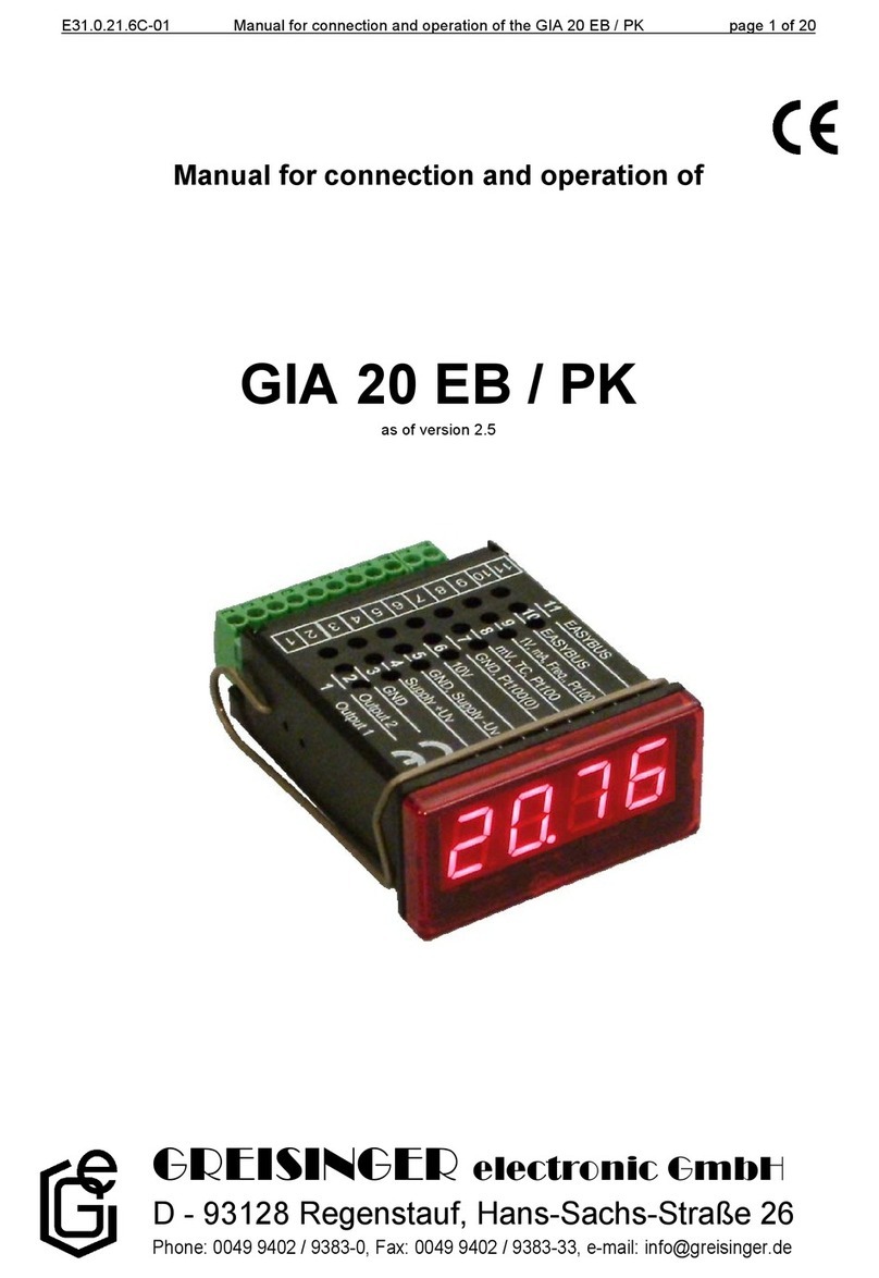 GREISINGER electronic GIA 20 EB manual