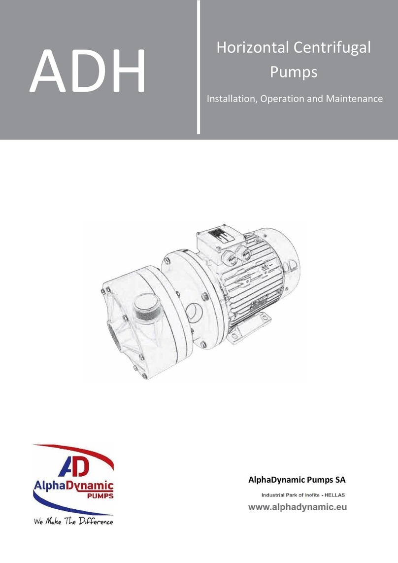 ALPHA DYNAMIC PUMPS ADH Series Manual ALPHA DYNAMIC PUMPS ADH Series Manual
