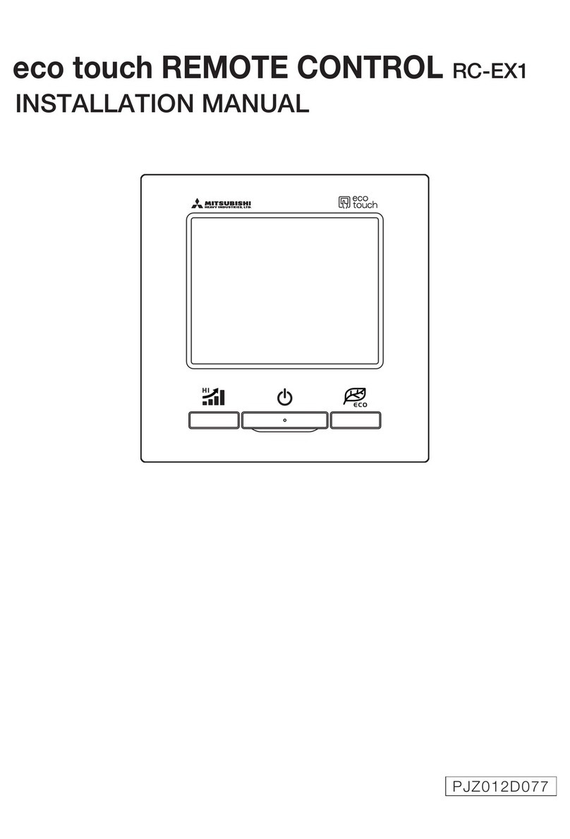 Mitsubishi Heavy Industries eco touch RC-EX1 User manual
