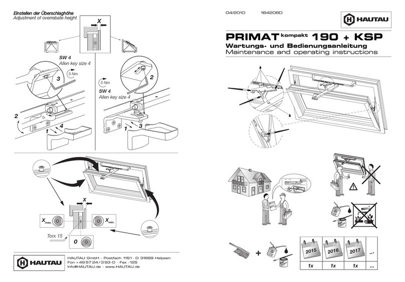 HAUTAU PRIMAT kompakt 190 Maintenance and operating instructions